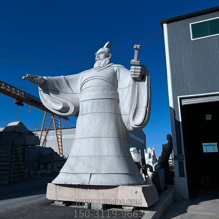 大型古代帝王戶(hù)外園林古代人物景觀(guān)石雕雕塑
