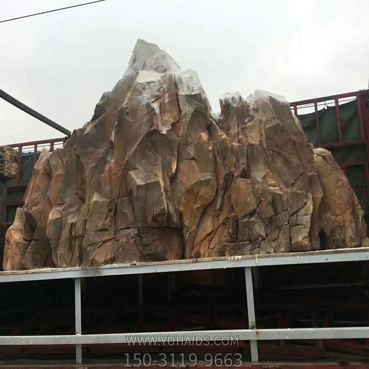 舞臺大型泡沫假山仿真石頭擺件游樂(lè )場(chǎng)造景雕塑