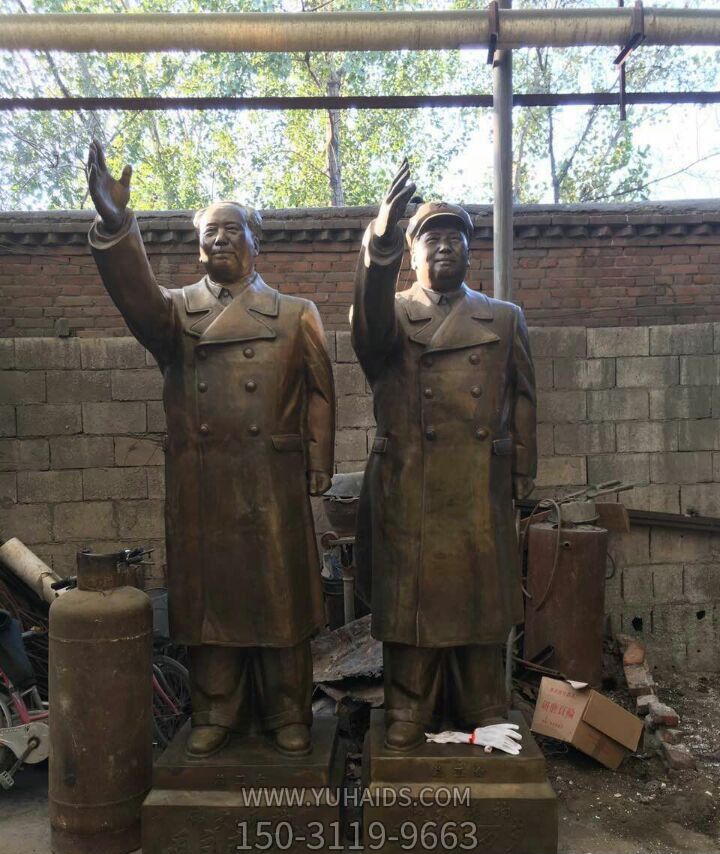 戶(hù)外廣場(chǎng)銅雕揮手的毛澤東雕塑