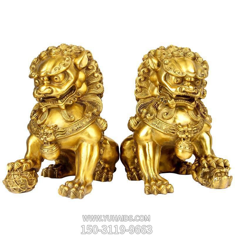 不銹鋼仿黃銅創(chuàng )意浮雕招財獅子雕塑