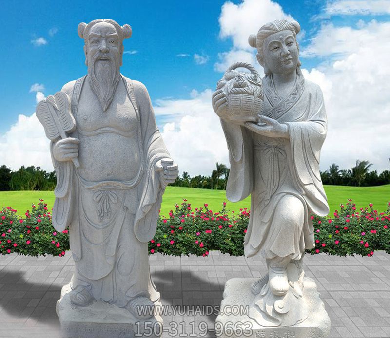 戶(hù)外景區大理石石雕神佛太上老君雕塑