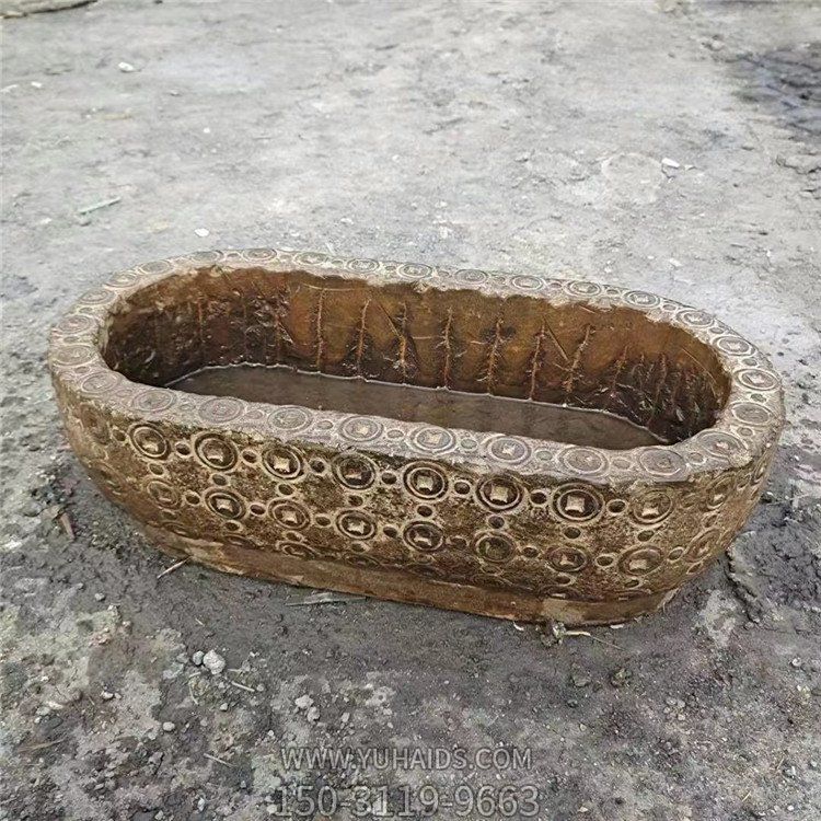 老石槽，石雕水槽雕塑