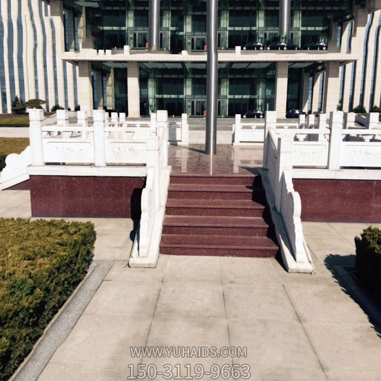 企業(yè)大門(mén)漢白玉升旗臺雕塑