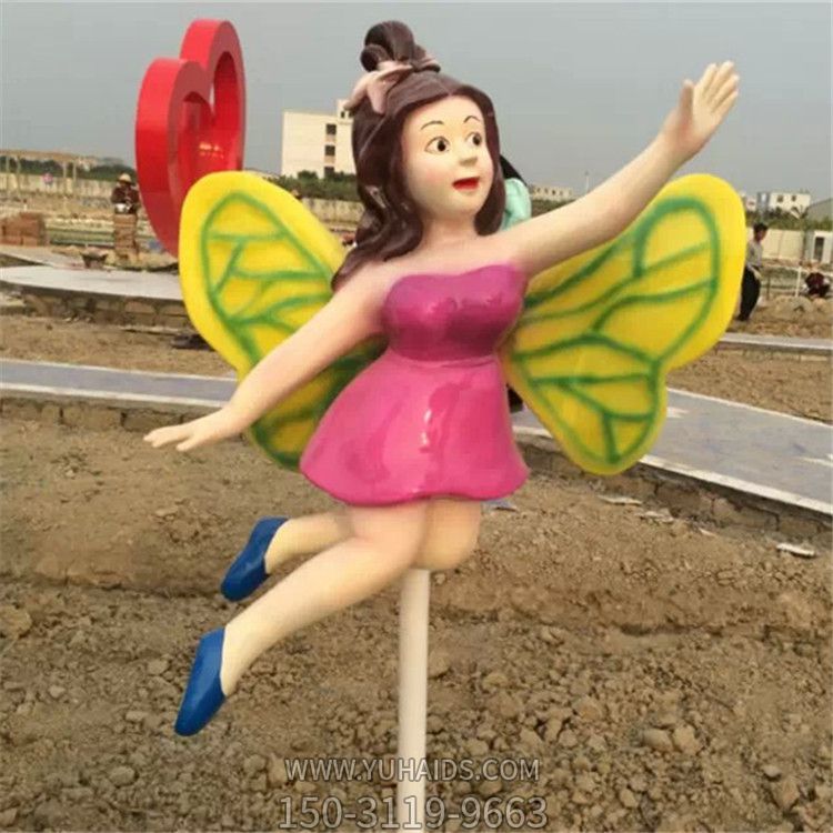 創(chuàng )意游樂(lè )園玻璃鋼蝴蝶雕塑