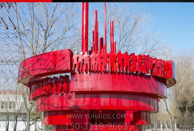 公園創(chuàng )意不銹鋼空心信號塔景觀(guān)雕塑