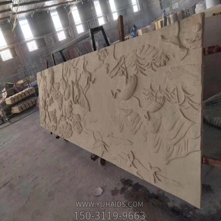 酒店室內裝飾玻璃鋼仿砂巖浮雕立體壁畫(huà)雕塑