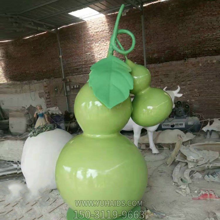 玻璃鋼仿真創(chuàng  )意戶(hù)外大型葫蘆景觀(guān)雕塑
