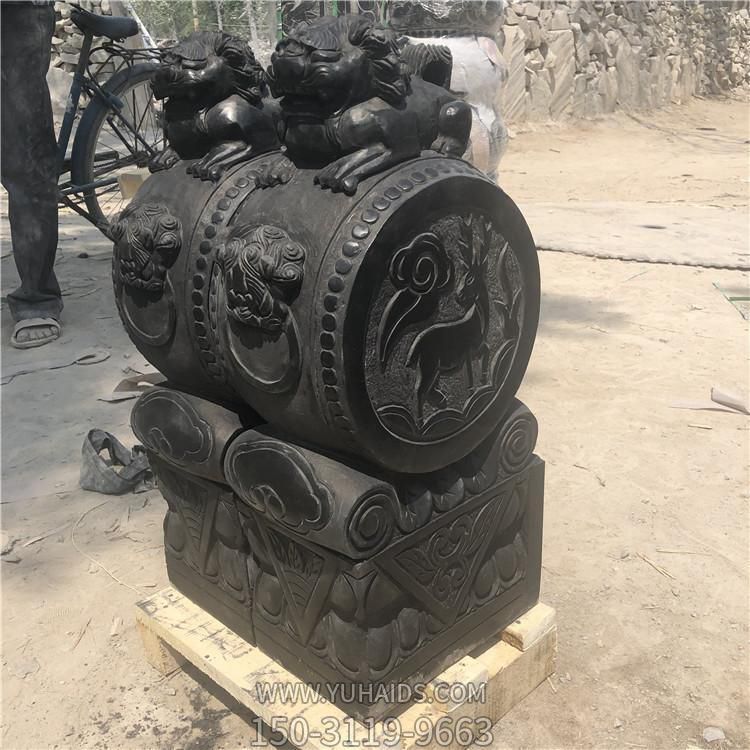 獅子抱鼓石擺件庭院門(mén)口一對門(mén)墩雕塑