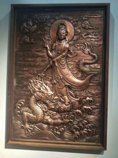 乘龍觀(guān)音（騎龍觀(guān)音）鍛銅浮雕壁畫(huà)