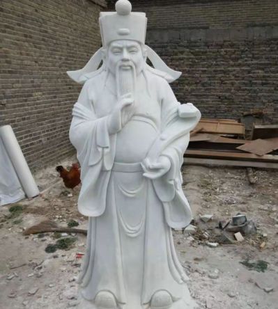 大理石石雕戶(hù)外景區財神雕塑