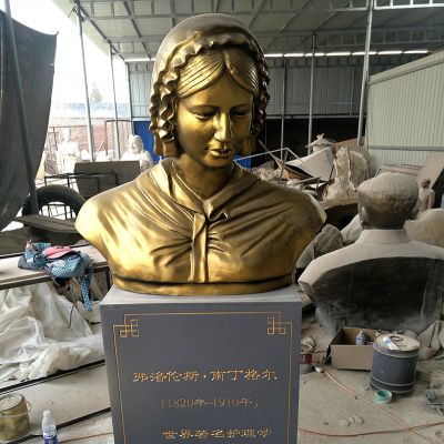 玻璃鋼仿銅胸像著(zhù)名護理事業(yè)創(chuàng  )始人南丁格爾雕塑