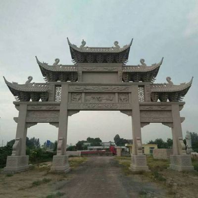 新農村石雕牌坊門(mén)樓