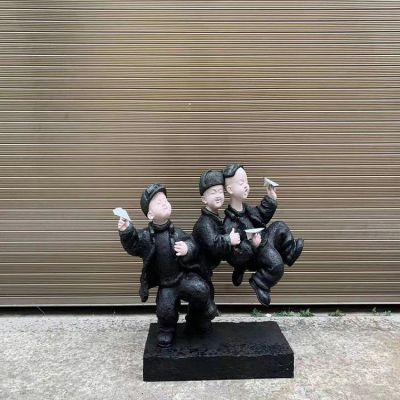 玻璃鋼卡通戶(hù)外兒童景觀(guān)擺件