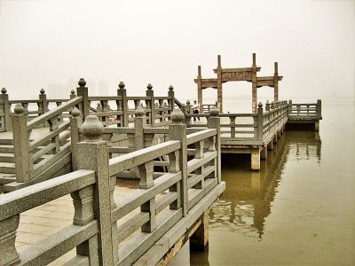 景區湖邊碼頭簡(jiǎn)易大理石護欄桿