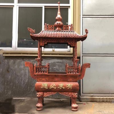 景區寺廟創(chuàng  )意銅雕香爐