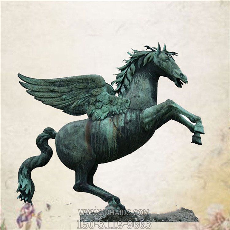 廣場(chǎng)街道玻璃鋼仿銅戶(hù)外大型馬雕塑