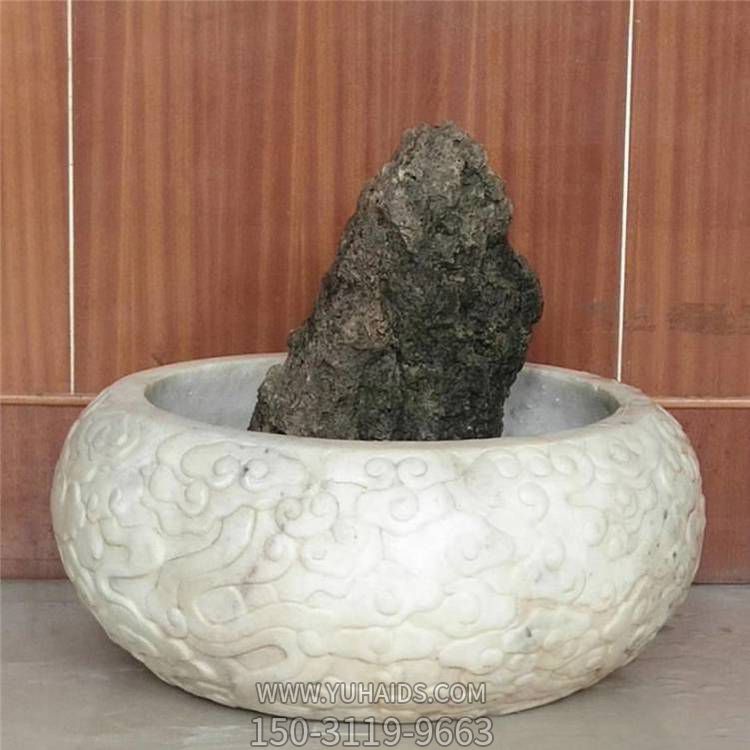 浮雕創(chuàng  )意花缽創(chuàng  )意流水景觀(guān)假山擺件雕塑
