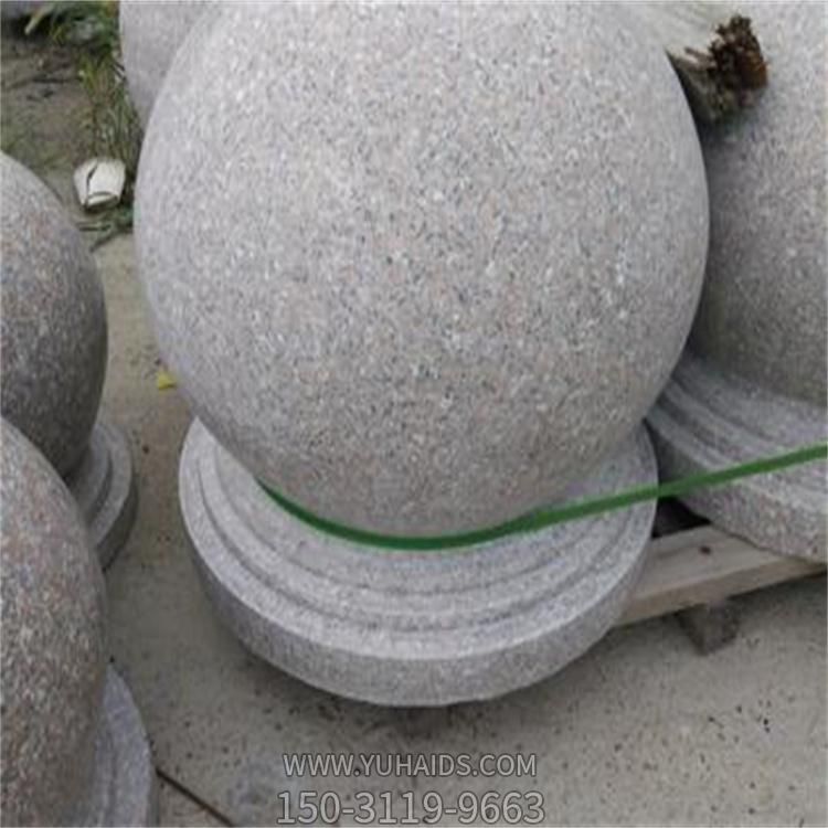 天然大理石花崗巖雕刻阻車(chē)石球小區公園門(mén)前擺件雕塑