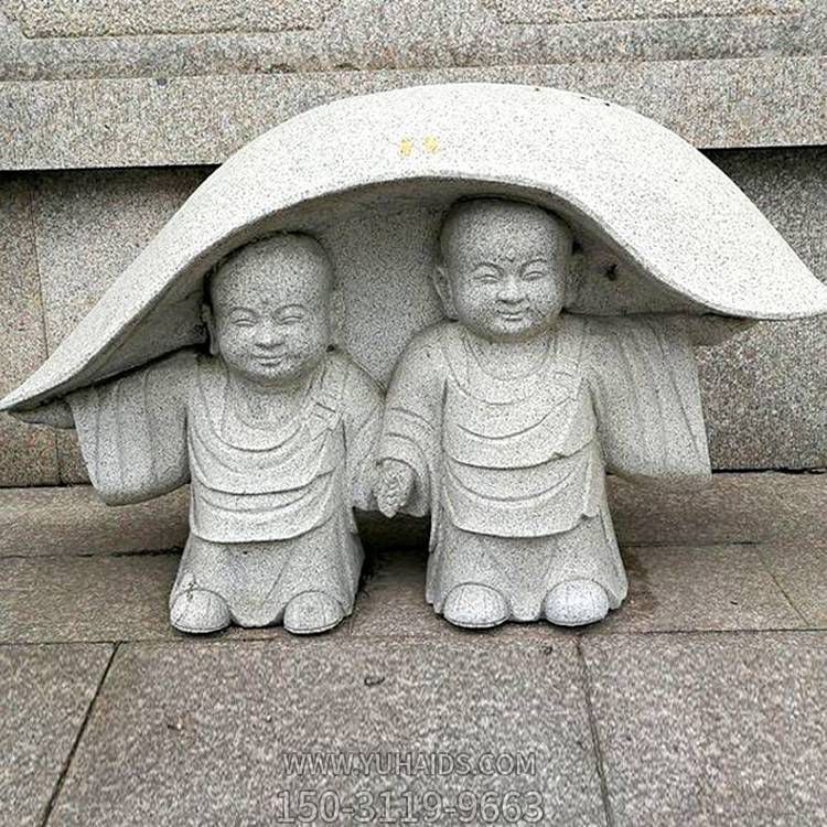 大理石，砂石石雕園林寺廟小沙彌擺件雕塑