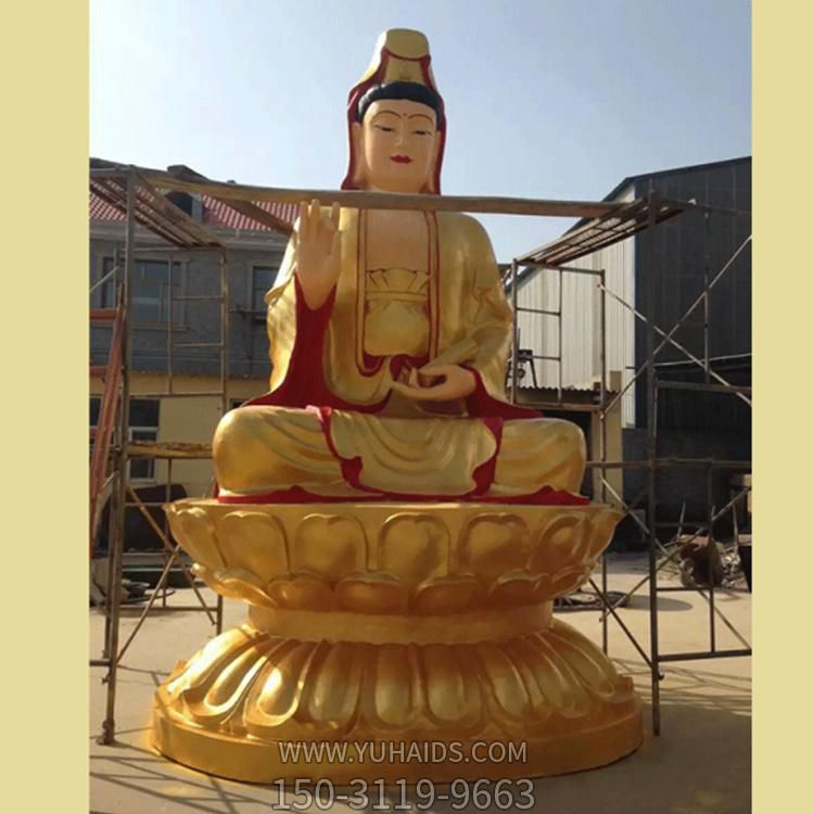 大型景區寺廟鑄銅彩繪園林景觀(guān)觀(guān)音雕塑