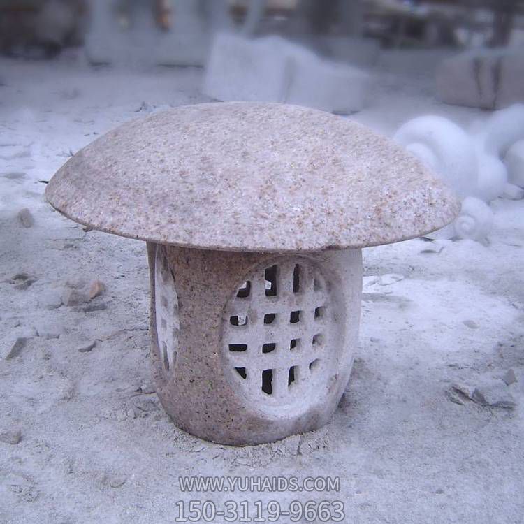 庭院創(chuàng  )意大理石石雕石燈擺件雕塑