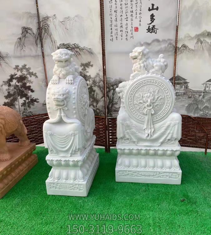 家用鎮宅石墩門(mén)墩一對抱鼓石雕塑