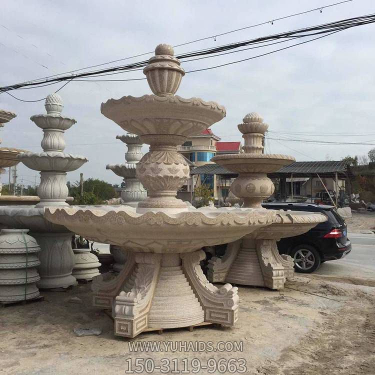 太陽(yáng)能流水室外園林景觀(guān) 大型噴水池水景雕塑