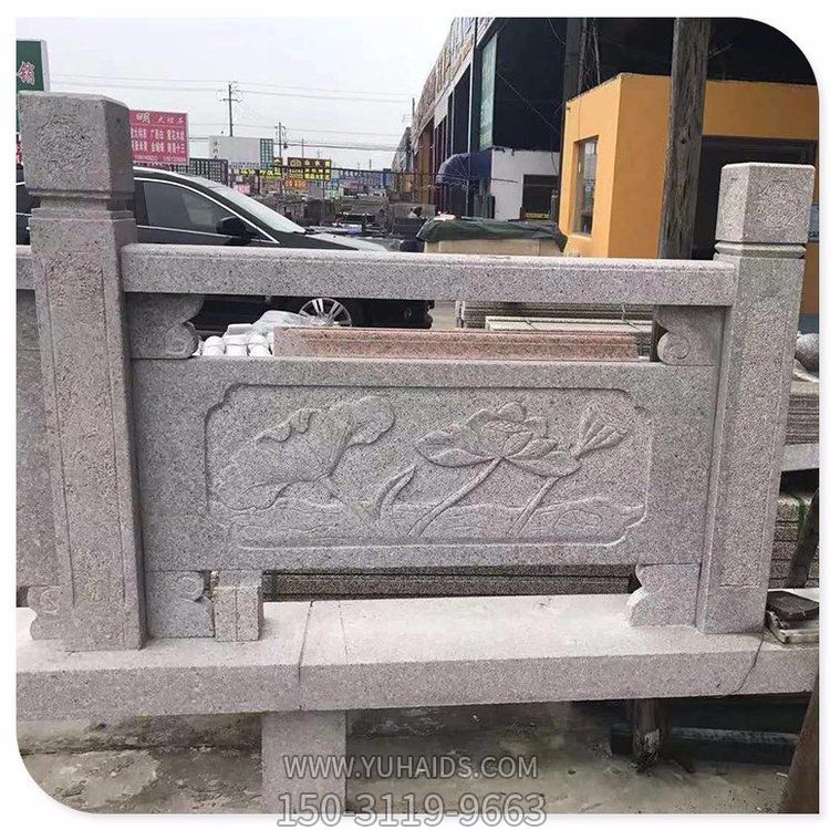 天然花崗巖雕刻防護欄桿寺院景點(diǎn)擺件雕塑