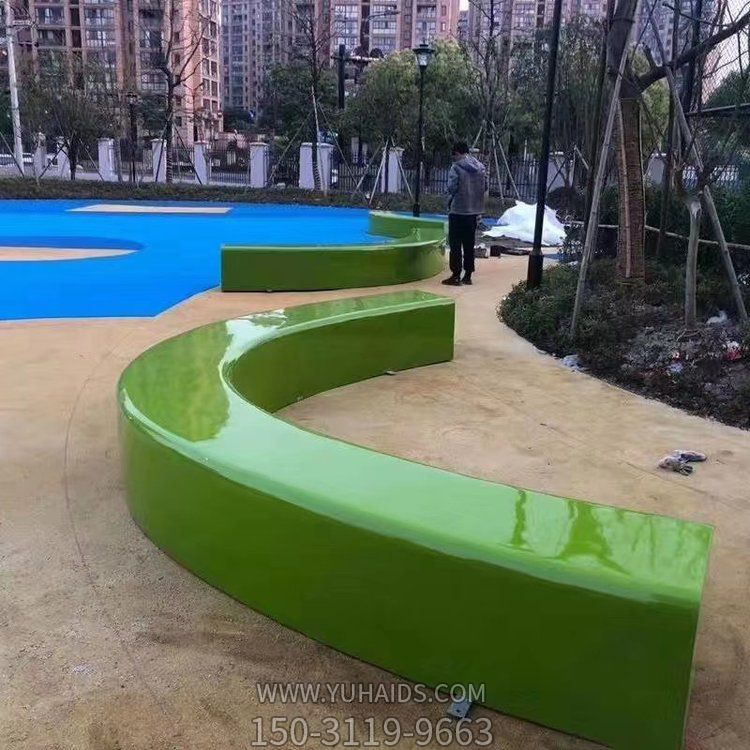 園林戶(hù)外不銹鋼彩繪座椅雕塑