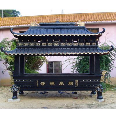 寺廟大型鑄銅鐵長(cháng)方形香爐 擺件