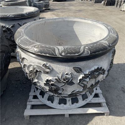 石雕水缸，水盆，荷花盆