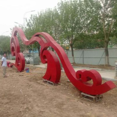 不銹鋼幾何抽象創(chuàng  )意景觀(guān)戶(hù)外大型景觀(guān)擺件