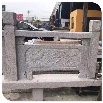 天然花崗巖雕刻防護欄桿寺院景點(diǎn)擺件