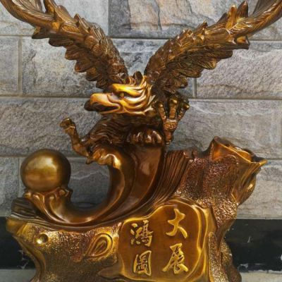 企業(yè)公司景觀(guān)銅雕大型大鵬雕塑
