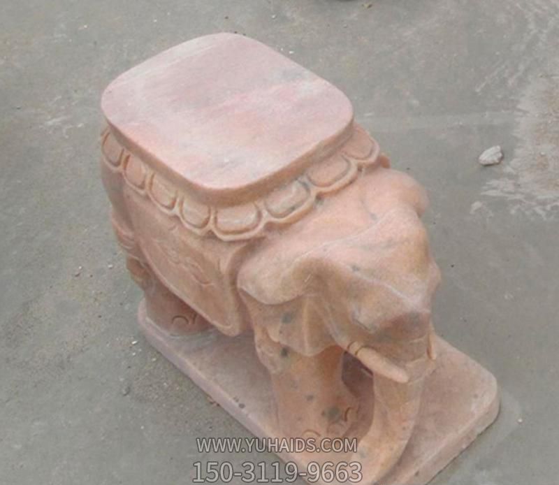 公園景區創(chuàng )意石凳大象雕塑