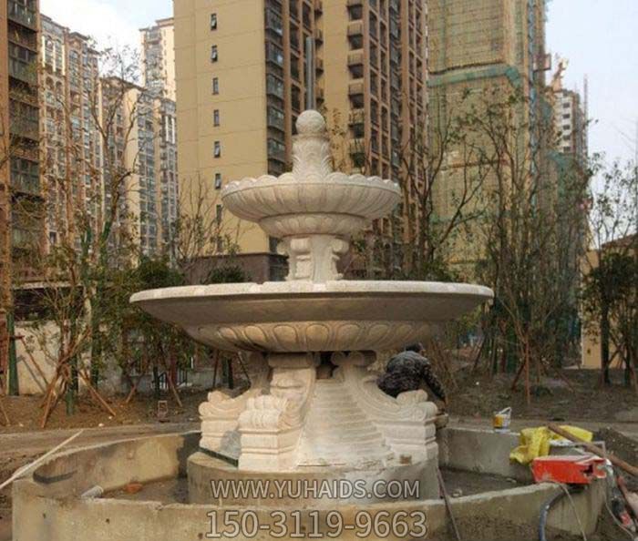 小區景觀(guān)大理石歐式噴泉雕塑