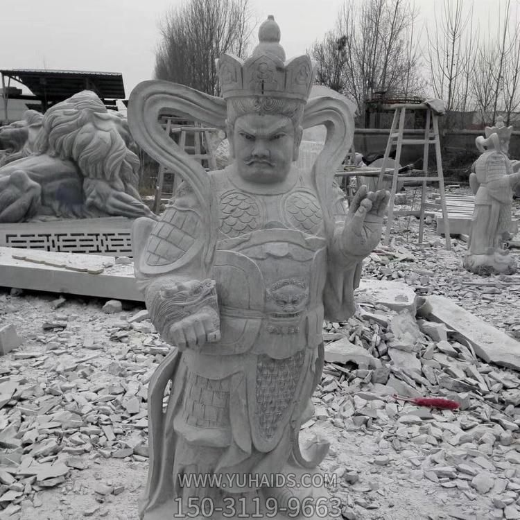 寺廟擺放青石雕刻古代神話(huà)人物四大天王雕像雕塑