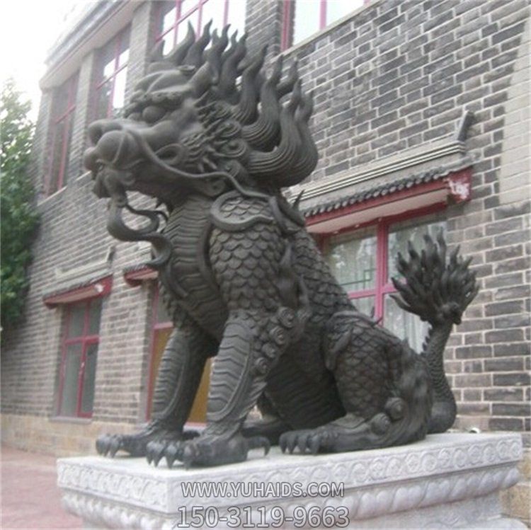 企業(yè)工廠(chǎng)門(mén)口大型鎮宅麒麟雕塑