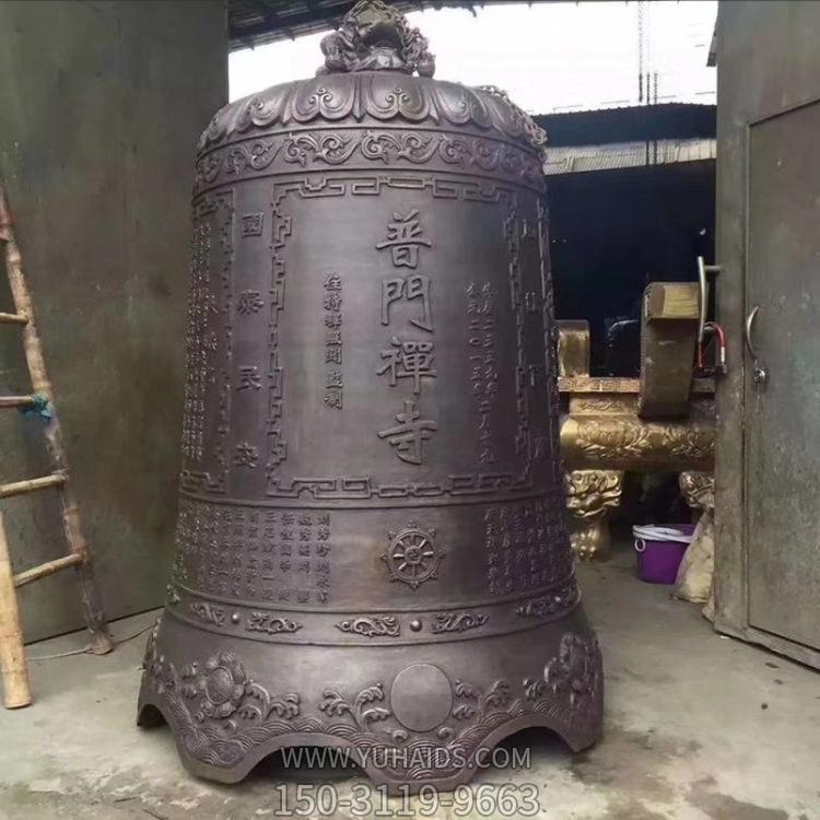 銅雕寺廟大型景觀(guān)銅鐘雕塑擺件
