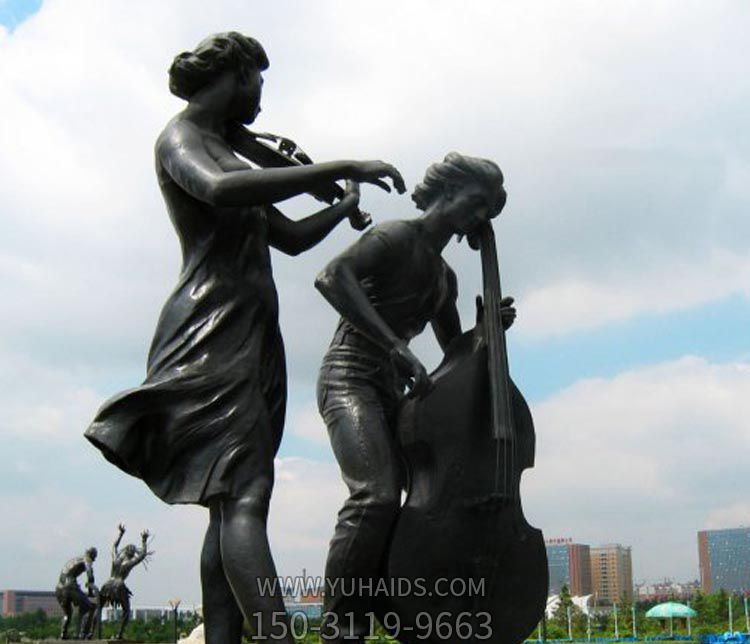 廣場(chǎng)擺放兩位音樂(lè )表演石雕小提琴雕塑 廣場(chǎng)擺放兩位音樂(lè )表演石雕小提琴雕塑
