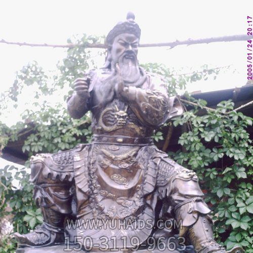 銅雕寺廟大型人物佛像景觀(guān)武財神雕塑