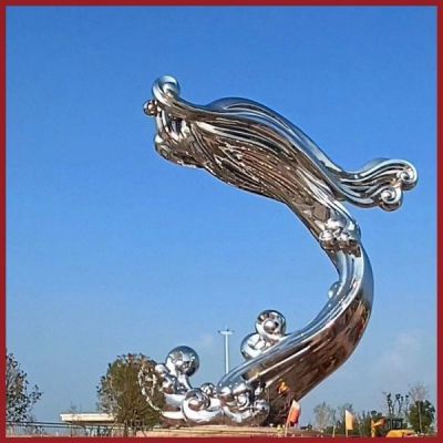 戶(hù)外廣場(chǎng)大型不銹鋼抽象園林景觀(guān)擺件