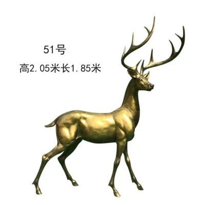 園林景觀(guān)銅雕梅花鹿雕塑