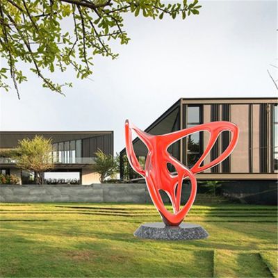 戶(hù)外公園小區不銹鋼異性彩繪景觀(guān)雕塑