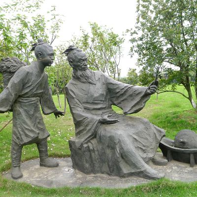 公園中國明末清初知名畫(huà)家朱耷雕塑