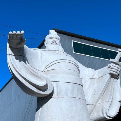 漢白玉創(chuàng  )意戶(hù)外大型古代人物帝王雕像