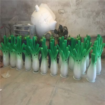 蔥，玻璃鋼卡通蔥雕塑擺件