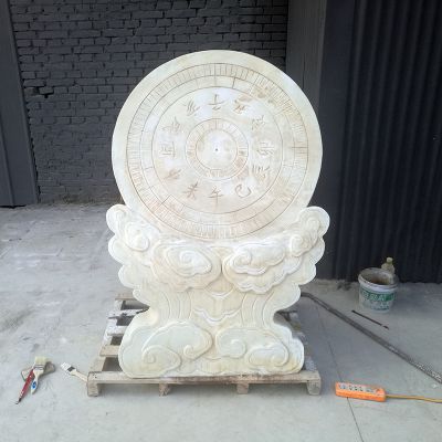 別墅漢白玉創(chuàng  )意日晷雕塑