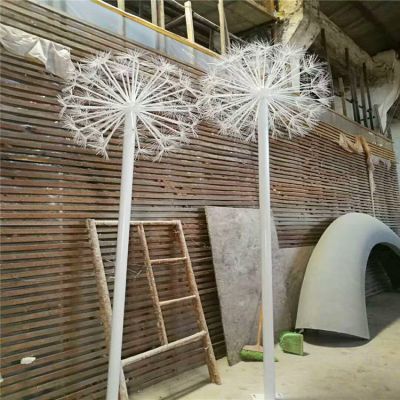 不銹鋼仿真植物景觀(guān)戶(hù)外園林擺件蒲公英雕塑