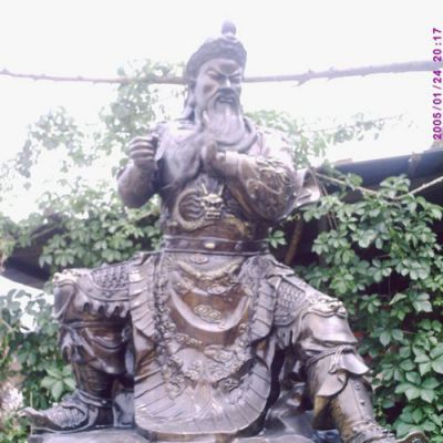 銅雕寺廟大型人物佛像景觀(guān)武財神雕塑